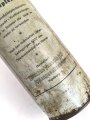 " Stoßdämpferoel TL 6027 für Wehrmacht Kraftfahrzeuge" Etwa zur Hälfte gefüllt, ungereinigt