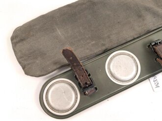 Rückstrahler "Katzenauge" Hersteller "Franke Mühlhausen Thüringen"  Feldgraues Blech, Breite 24cm, in Hülle