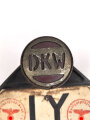 DKW Nummernschild mit Rücklicht, Originallack, Stempel des " Polizeipräsident in Düsseldorf"
