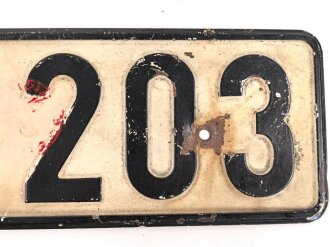 Nummernschild für KFZ, Originallack, Stempel des "Polizeipräsident der Stadt Wien ?"