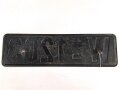 Nummernschild für KFZ, Originallack, Stempel des "Polizeipräsident der Stadt Wien ?"