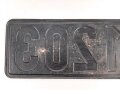 Nummernschild für KFZ, Originallack, Stempel des "Polizeipräsident der Stadt Wien ?"