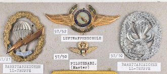 Mexiko, Sammlung Abzeichen der Luftwaffe, auf Karton...