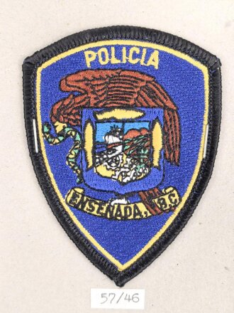 Mexiko, Sammlung Abzeichen der Polizei, auf Karton getackert