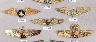 Venezuela, Sammlung Abzeichen der Luftwaffe, auf Karton gepint