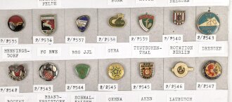 DDR, Sammlung Kleinabzeichen zum Thema Betriebssport, auf...