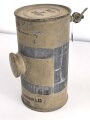 4 Liter Tankbehälter für " Kraftstoffölgemisch" Durchmesser knapp 15cm. Originallack, ungereinigt, vollständig leer