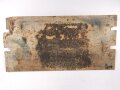 Panzerplatte für ein Fahrzeug der Wehrmacht. Originallack, Maße 50 x 100cm. Wiegt unverpackt 21kg