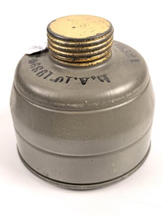 Dänemark, Filter für eine Gasmaske datiert 1939