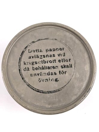 Schweden, Filter für eine Gasmaske datiert 1939