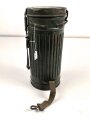 Gasmaskendose " Bereitschaftsbüchse" Modell 1938 Wehrmacht. Datiert 1944. Neuzeitlich überlackiert