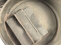 Gasmaskendose " Bereitschaftsbüchse" Wehrmacht. Datiert 1934. Ungereinigtes Stück