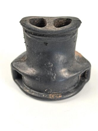 Mundstück für Gasmaskenfilter Wehrmacht, spätes Stück, wird direkt auf den Gasmaskenfilter aufgeschraubt. Selten, Gummi angetrocknet
