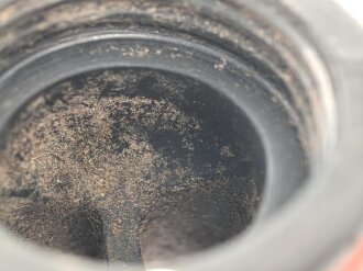 Mundstück für Gasmaskenfilter Wehrmacht, spätes Stück, wird direkt auf den Gasmaskenfilter aufgeschraubt. Selten, Gummi angetrocknet