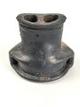 Mundstück für Gasmaskenfilter Wehrmacht, spätes Stück, wird direkt auf den Gasmaskenfilter aufgeschraubt. Selten, Gummi angetrocknet