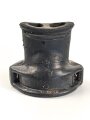 Mundstück für Gasmaskenfilter Wehrmacht, spätes Stück, wird direkt auf den Gasmaskenfilter aufgeschraubt. Selten, Gummi angetrocknet