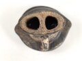 Mundstück für Gasmaskenfilter Wehrmacht, spätes Stück, wird direkt auf den Gasmaskenfilter aufgeschraubt. Selten, Gummi angetrocknet, ungereinigt