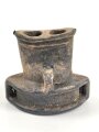 Mundstück für Gasmaskenfilter Wehrmacht, spätes Stück, wird direkt auf den Gasmaskenfilter aufgeschraubt. Selten, Gummi angetrocknet, ungereinigt