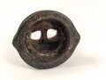 Mundstück für Gasmaskenfilter Wehrmacht, spätes Stück, wird direkt auf den Gasmaskenfilter aufgeschraubt. Selten, Gummi angetrocknet, ungereinigt