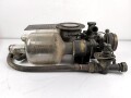 Schwere Abfülleinrichtung für Kraftstoff ? Letzte Eichung 1945. Gesamte Höhe etwa 75cm, wiegt unverpackt 31 kg, Versand nur auf Palette möglich.