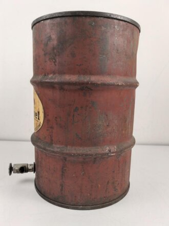 "Mobiloel" Deutsche Vacuum Oel Aktiengesellschaft , Ölfass in gutem Zustand. Durchmesser  33cm, Höhe 50cm. Originallack, ungereinigtes Stück, KEIN VERSAND NACH ÜBERSEE