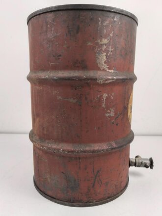 "Mobiloel" Deutsche Vacuum Oel Aktiengesellschaft , Ölfass in gutem Zustand. Durchmesser  33cm, Höhe 50cm. Originallack, ungereinigtes Stück, KEIN VERSAND NACH ÜBERSEE