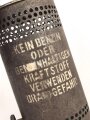 Dochtlampe zur Sammleranwärmung für Wehrmachtsfahrzeuge, ungereinigtes Stück, Originallack, datiert 1943