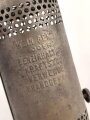 Dochtlampe zur Sammleranwärmung für Wehrmachtsfahrzeuge, ungereinigtes Stück, Originallack, datiert 1943