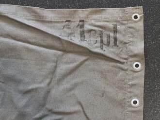 Fahrzeugplane ? Wehrmacht datiert 1941. Maße 150 x 235cm