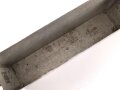 Gurtkasten Wehrmacht aus Aluminium datiert 1939. Diverse neuzeitliche Löcher und ebensolcher Lack