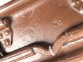 Gurtkasten Wehrmacht aus Aluminium datiert 1939. Diverse neuzeitliche Löcher und ebensolcher Lack