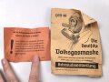 Volksgasmaske 40  für Kinder. Komplett mit Gebrauchsanweisung im originalen Umkarton