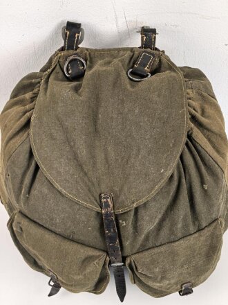 Rucksack Wehrmacht, getragenes Stück mit Reichsbetriebsnummer
