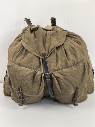 Rucksack Wehrmacht, getragenes Stück mit Reichsbetriebsnummer