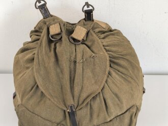 Rucksack Wehrmacht, getragenes Stück mit Reichsbetriebsnummer