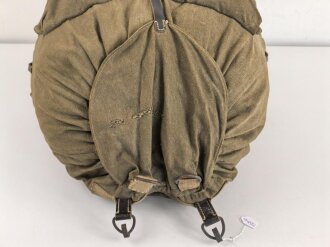 Rucksack Wehrmacht, getragenes Stück mit Reichsbetriebsnummer