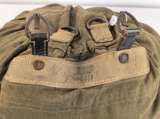 Rucksack Wehrmacht, getragenes Stück mit Reichsbetriebsnummer