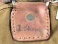 Rucksack Wehrmacht, leicht getragenes Stück mit massiven Trageriemen, einer davon stark geknickt und angebrochen
