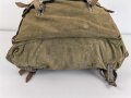 Rucksack für Gebirgstruppen der Wehrmacht, getragenes Stück mit Reichsbetriebsnummer