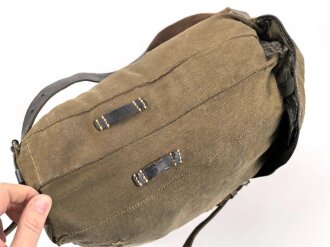 Rucksack für Angehörige der Artillerie in der Wehrmacht, getragenes Stück,  Hersteller aus Bietigheim Württemberg