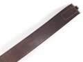 Brauner Koppelriemen für Angehörige der Reichswehr . Gesamtlänge 100cm, guter Zustand