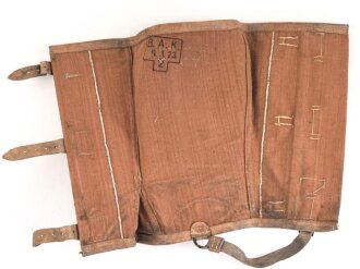 Reichsmarine, Paar Gamaschen Baugleich kaiserliche Marine, Kammerstücke des Beschaffungsamtes Kiel 1923