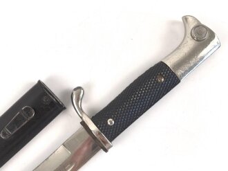 Extraseitengewehr KS98 Wehrmacht. Hersteller Eickhorn. Klinge angeschliffen, Scheide Originallack