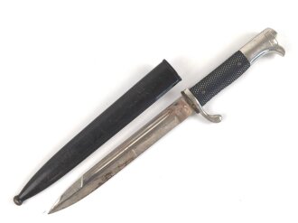 Extraseitengewehr KS98 Wehrmacht. Hersteller Eickhorn. Klinge angeschliffen, Scheide Originallack