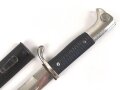 Extraseitengewehr KS98 Wehrmacht. Hersteller Eickhorn. Klinge angeschliffen, Scheide Originallack