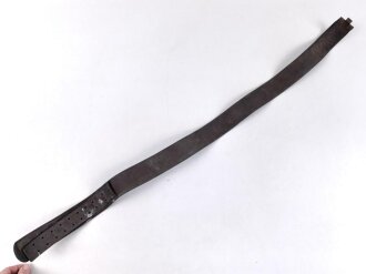Kaiserreich und 1. Weltkrieg, Lackleder Koppelriemen. Gesamtlänge 97cm, angetrocknet