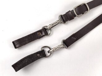 Querriemen für eine Parteiuniform. Braunes Leder, Gesamtlänge mit Aufschiebeschlaufen 120cm