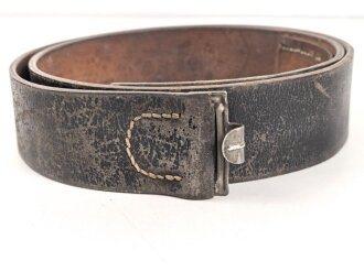 Koppelriemen für Mannschaften der Wehrmacht. Eiserner Gegenhalt, Gesamtlänge 111cm