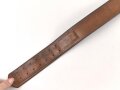 Koppelriemen für Mannschaften der Wehrmacht. Datiert 1942, eiserner Gegenhalt, Gesamtlänge 114cm