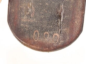 Koppelriemen für Mannschaften der Wehrmacht. Eiserner Gegenhalt, Gesamtlänge 101cm